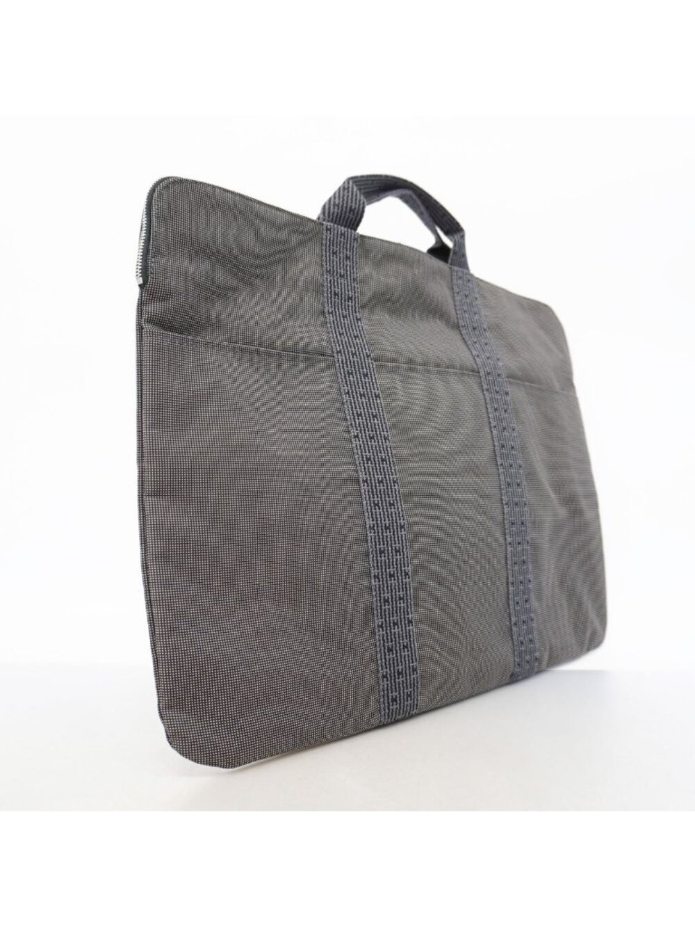 Hermes Briefcase Her Line Flat Big Nylon Gray Silver - Picture 2 of 8